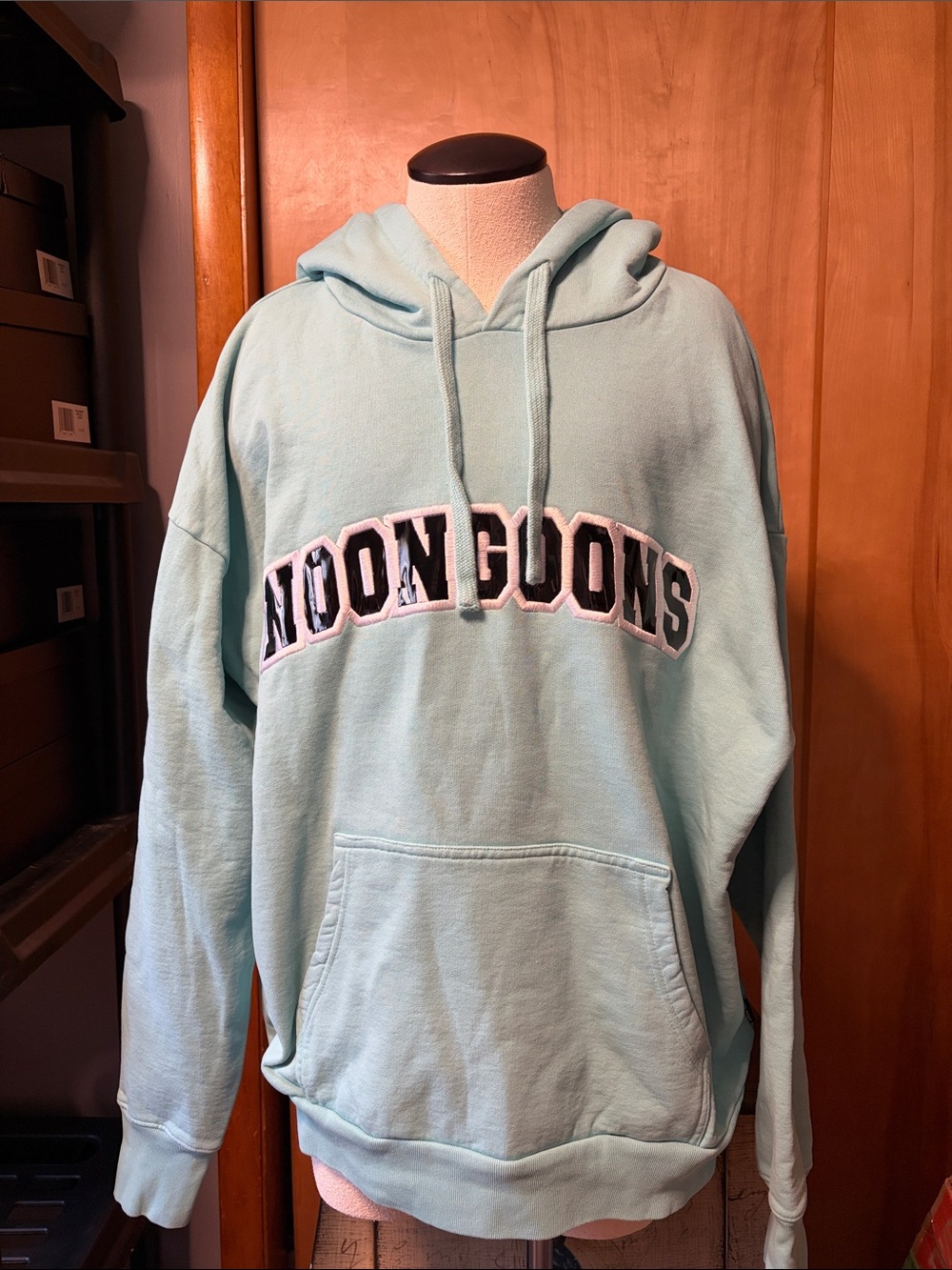 Unisex Noon Goons Pullover Hoodie Teal Blue Size L NWOT